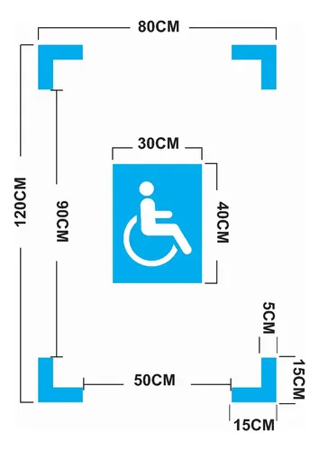 Diagrama com as medidas do Módulo S.I.A. montado no piso