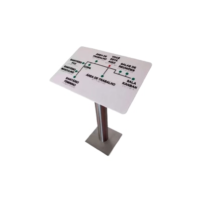 Mapa tátil sobre pedestal