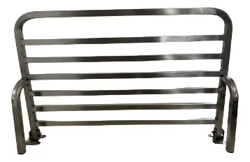 Estrutura articulada do banco de banho em aço inox