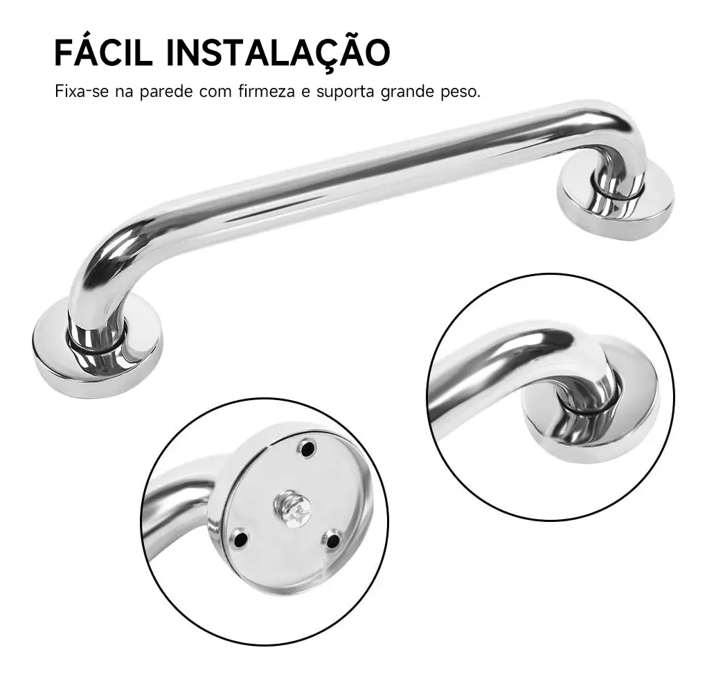 Barra de apoio reta de 60 cm