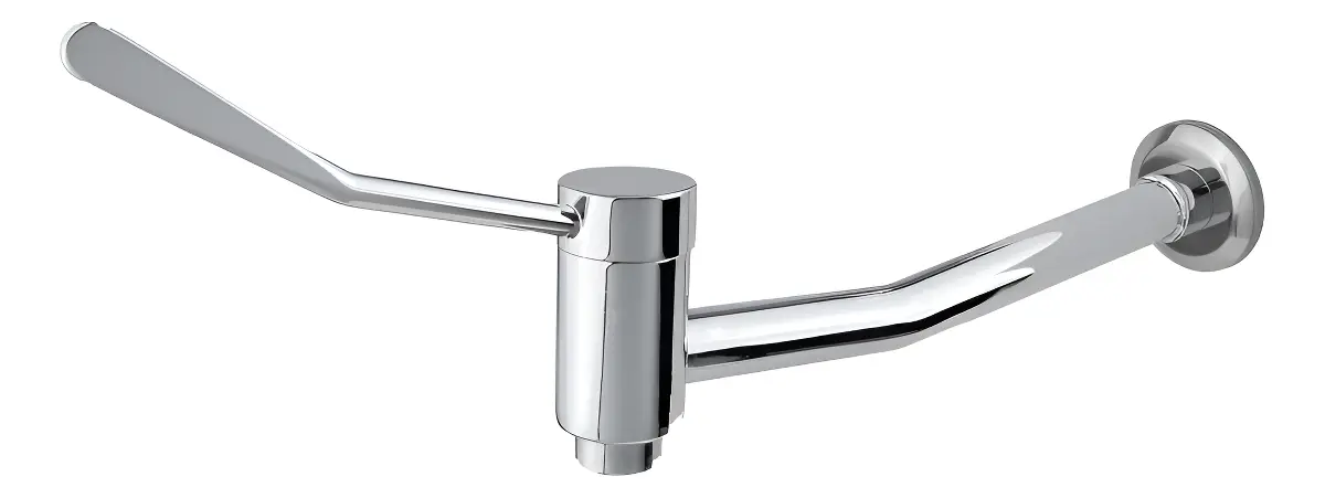 Torneira acessível de parede com alavanca para cotovelo